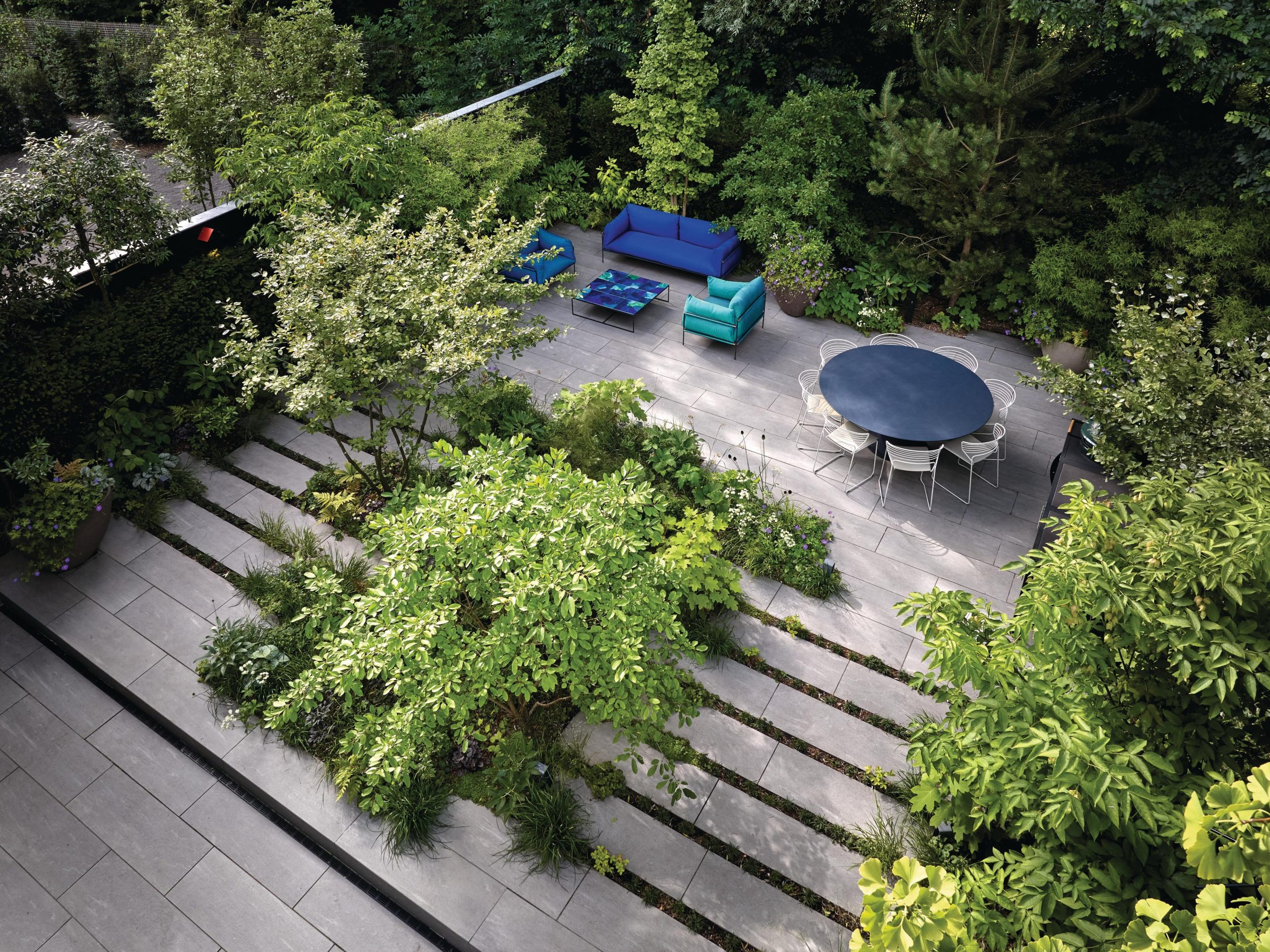 Garden seating area