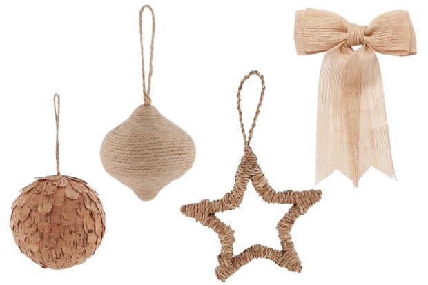 Natural tree decorations from B&Q