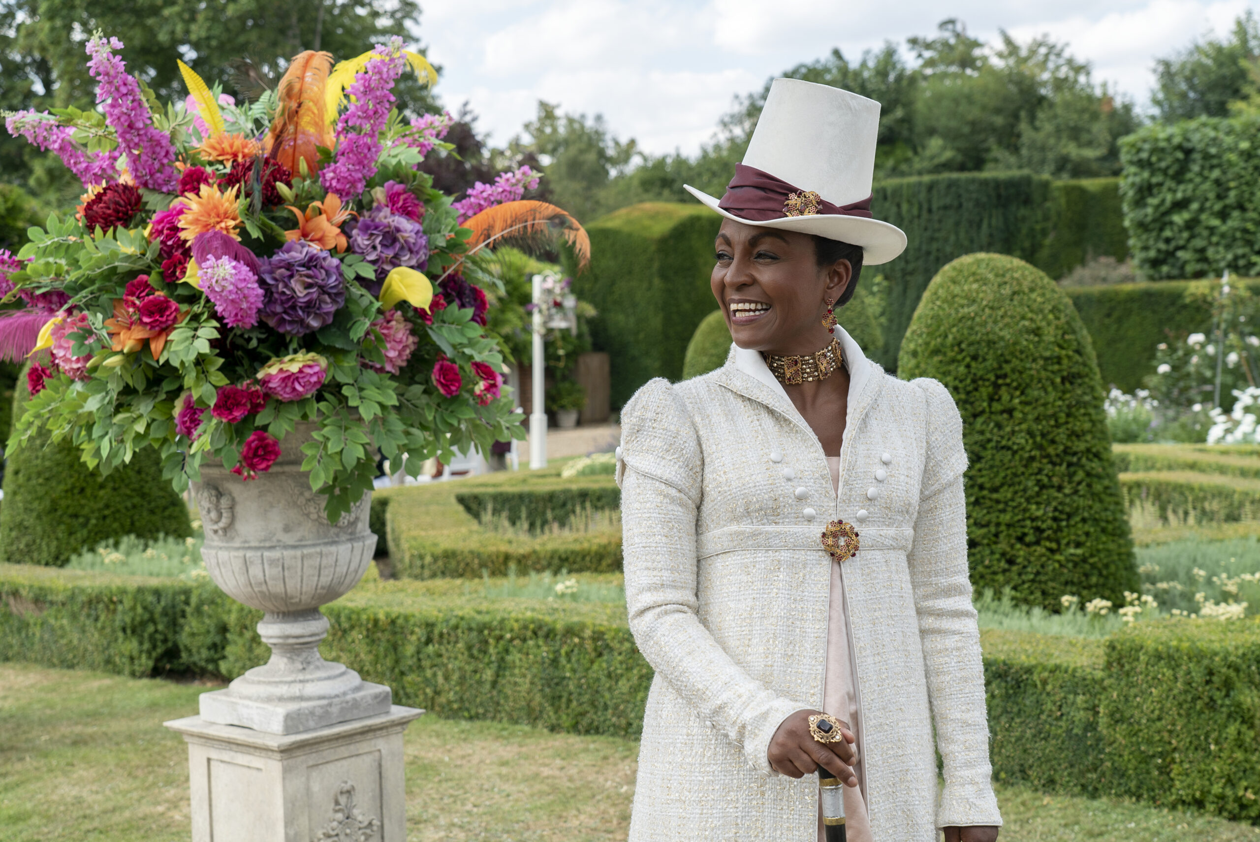 Bridgerton. Adjoa Andoh as Lady Agatha Danbury in episode 301 of Bridgerton. Cr. Liam Daniel/Netflix © 2024