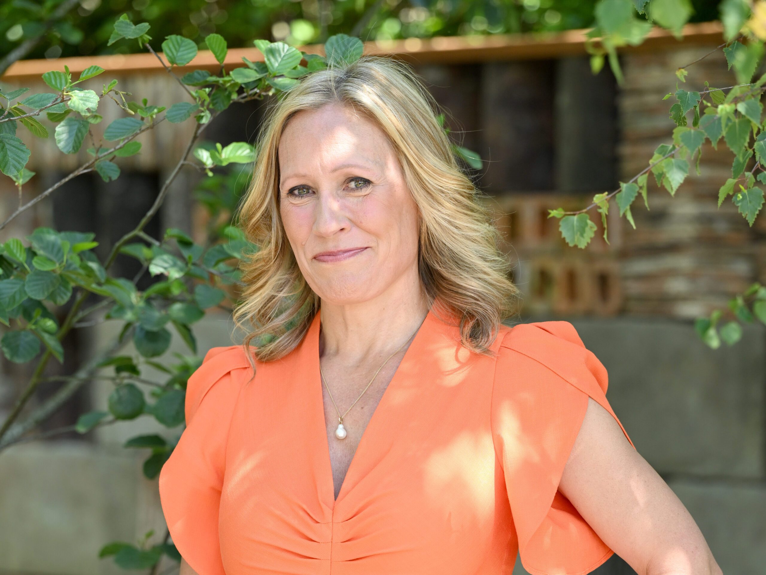Sophie Raworth at the RHS Chelsea Flower Show