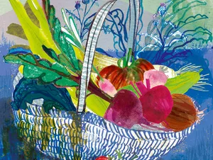 Illustration of vegetables © Jill Calder