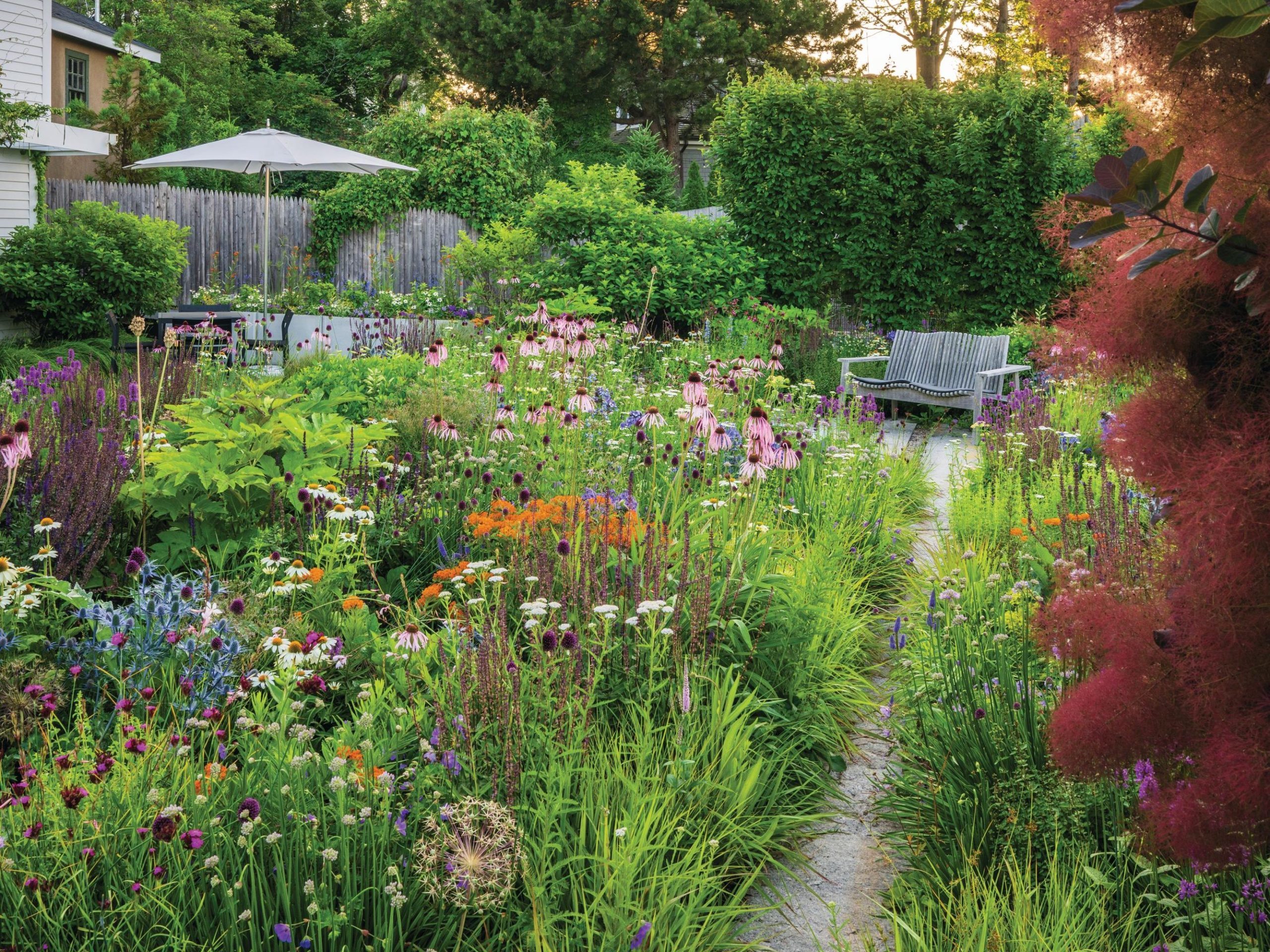 Garden borders and house