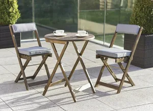 Seoul Round 2 Person 60Cm Long Bistro Set with Cushions