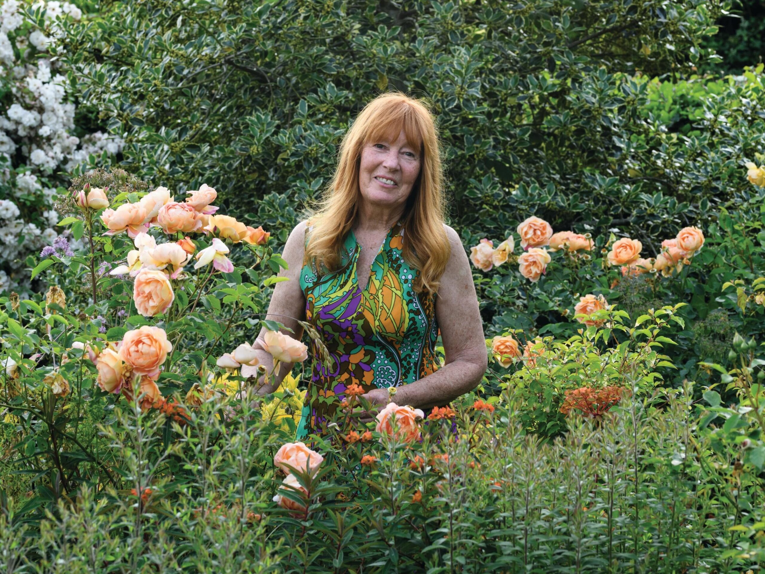 TV producer Rosie Irving in her garden