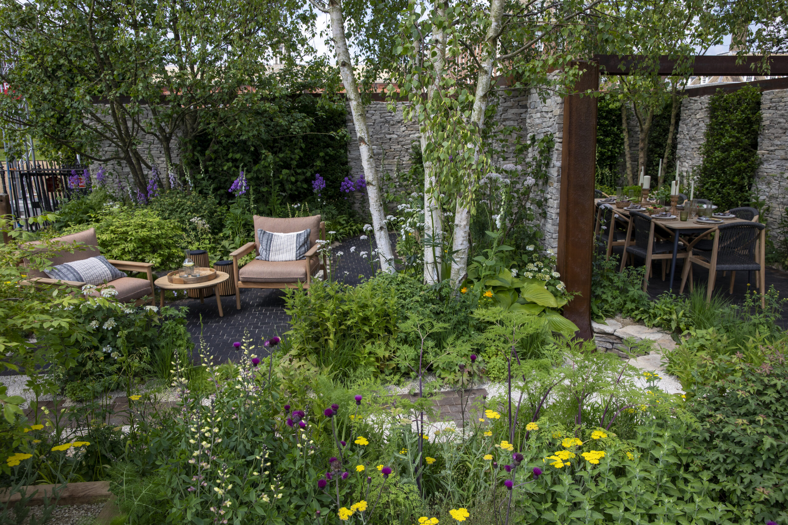 Killik & Co: Money Doesn't Grow On Trees Garden at RHS Chelsea Flower Show 2024. Designed by Baz Grainger.