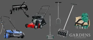 Lawn aerators Lawn aerators on a grey background