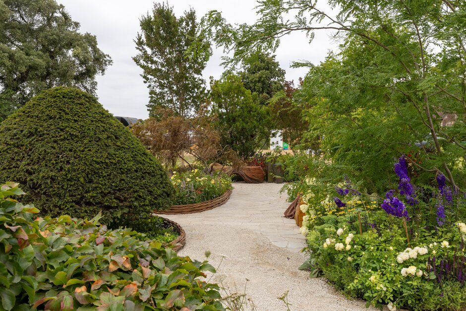 The RHS Royal Legacy Garden. Designed by Catherine MacDonald. Feature Garden. RHS Sandringham Flower Show 2026 