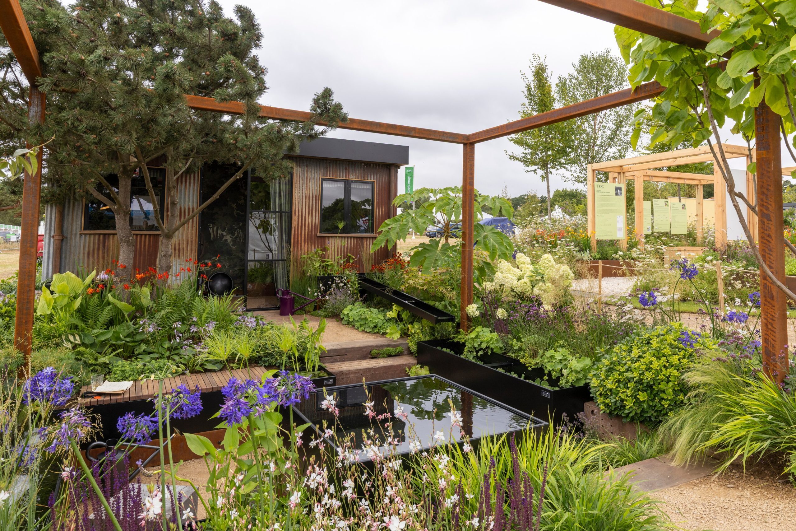 The Rhythm of Rainwater. Designed by Anthony Purdy. Grow Forward Garden. RHS Sandringham Flower Show 2026. 