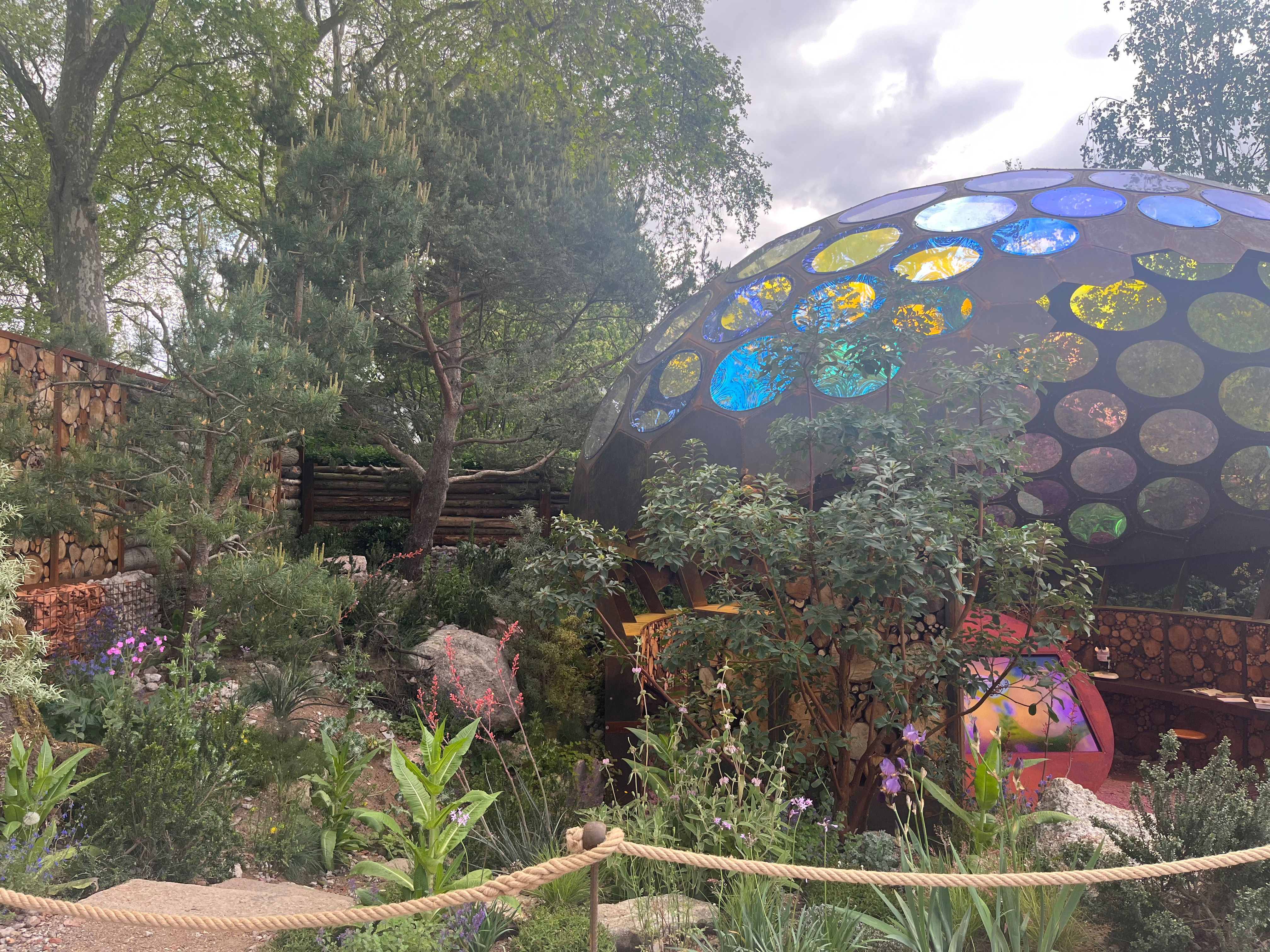Chelsea Flower Show Garden 2023: The Royal Entomological Society Garden. Designed by Tom Massey. Sponsored by Royal Entomological Society and Project Giving Back.