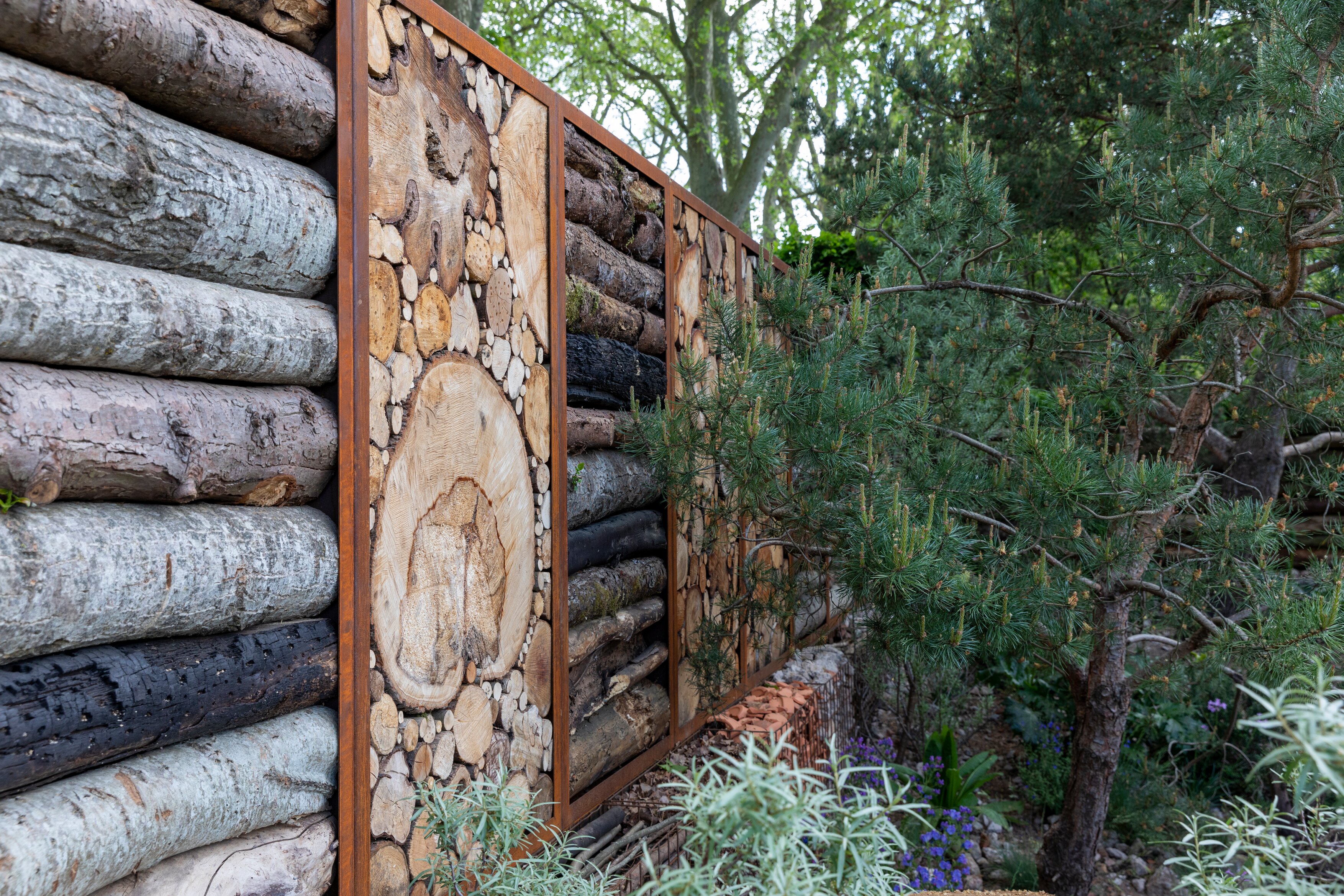 Chelsea Flower Show Garden 2023: The Royal Entomological Society Garden. Designed by Tom Massey. Sponsored by Royal Entomological Society and Project Giving Back. 