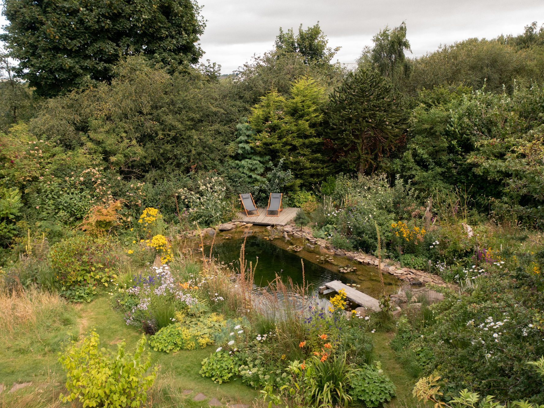 Garden swimming pond