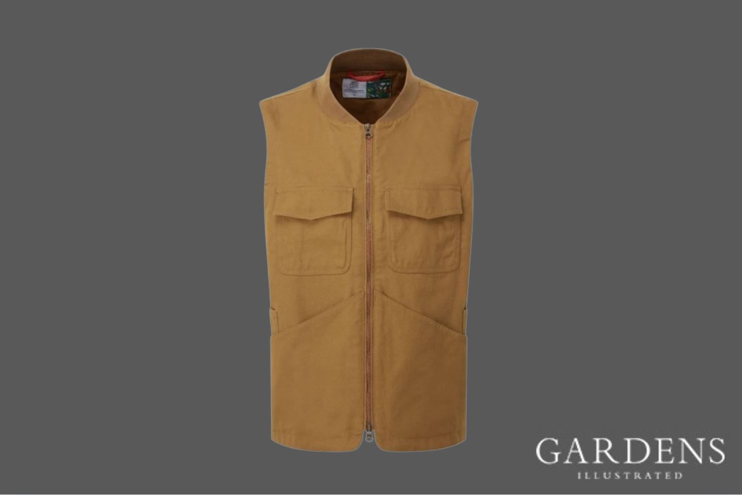 Mad About Land Unisex Garden Gilet on a grey background