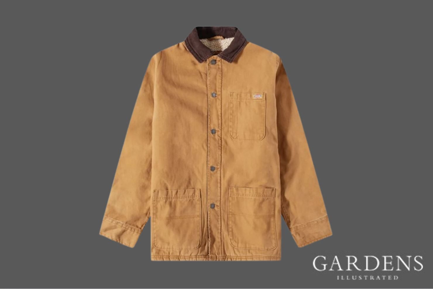 Dickies Duck Canvas Chore Coat on a grey background