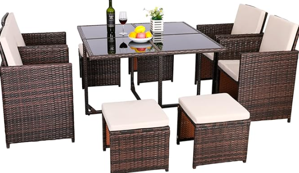 Rattan garden furniture set
