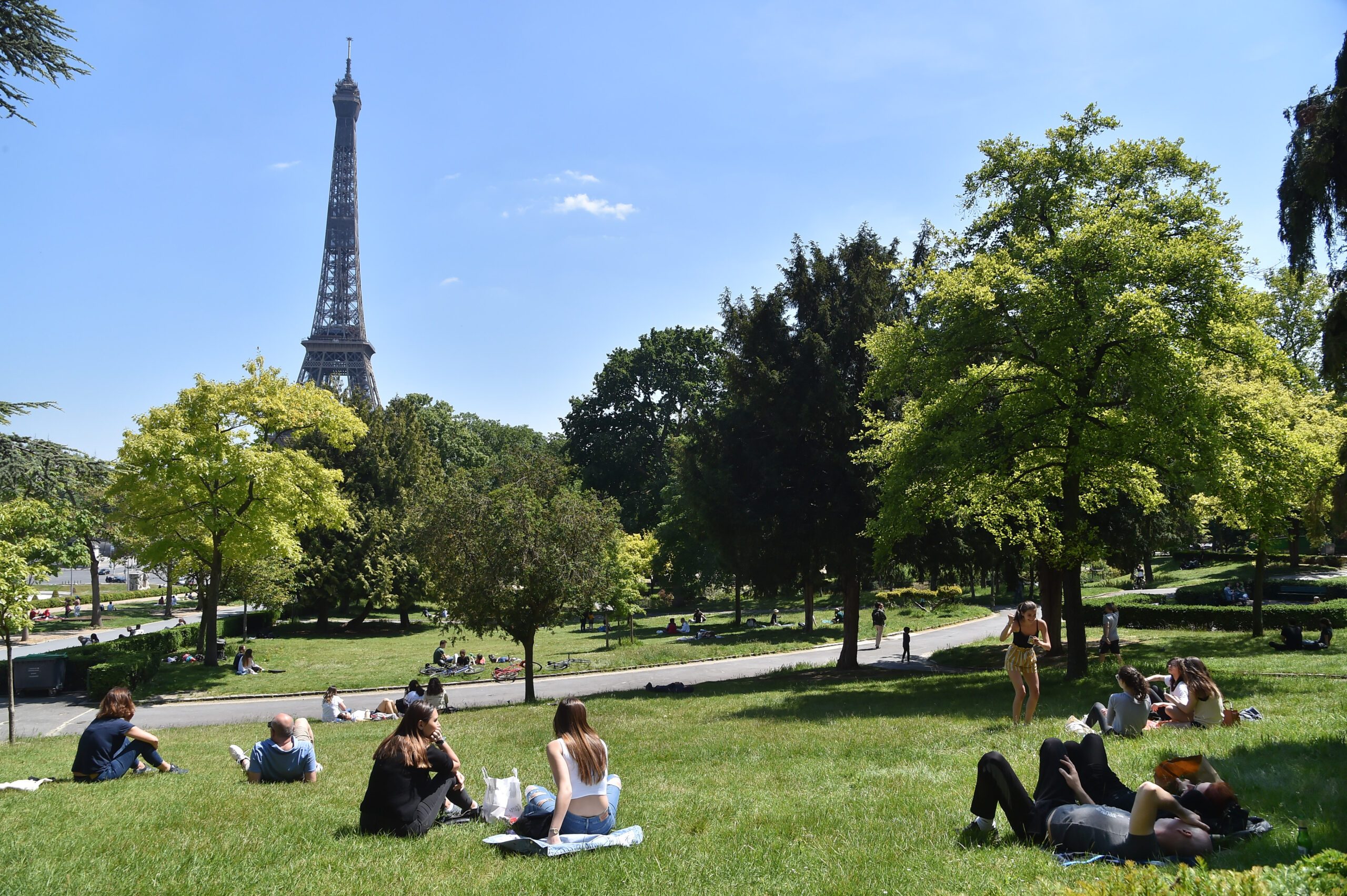 Jardins du Trocadero near the Eiffel Tower in Paris