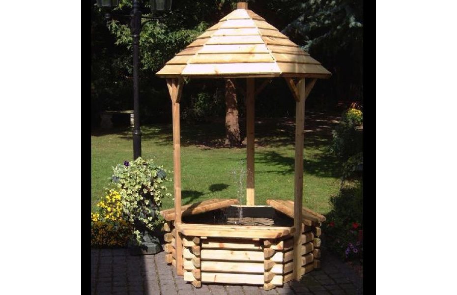 Norlog Garden Wishing Well Fish Pond with Liner in a garden