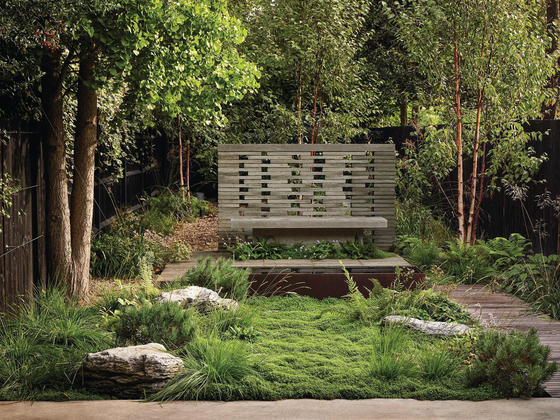 Garden with steel tank