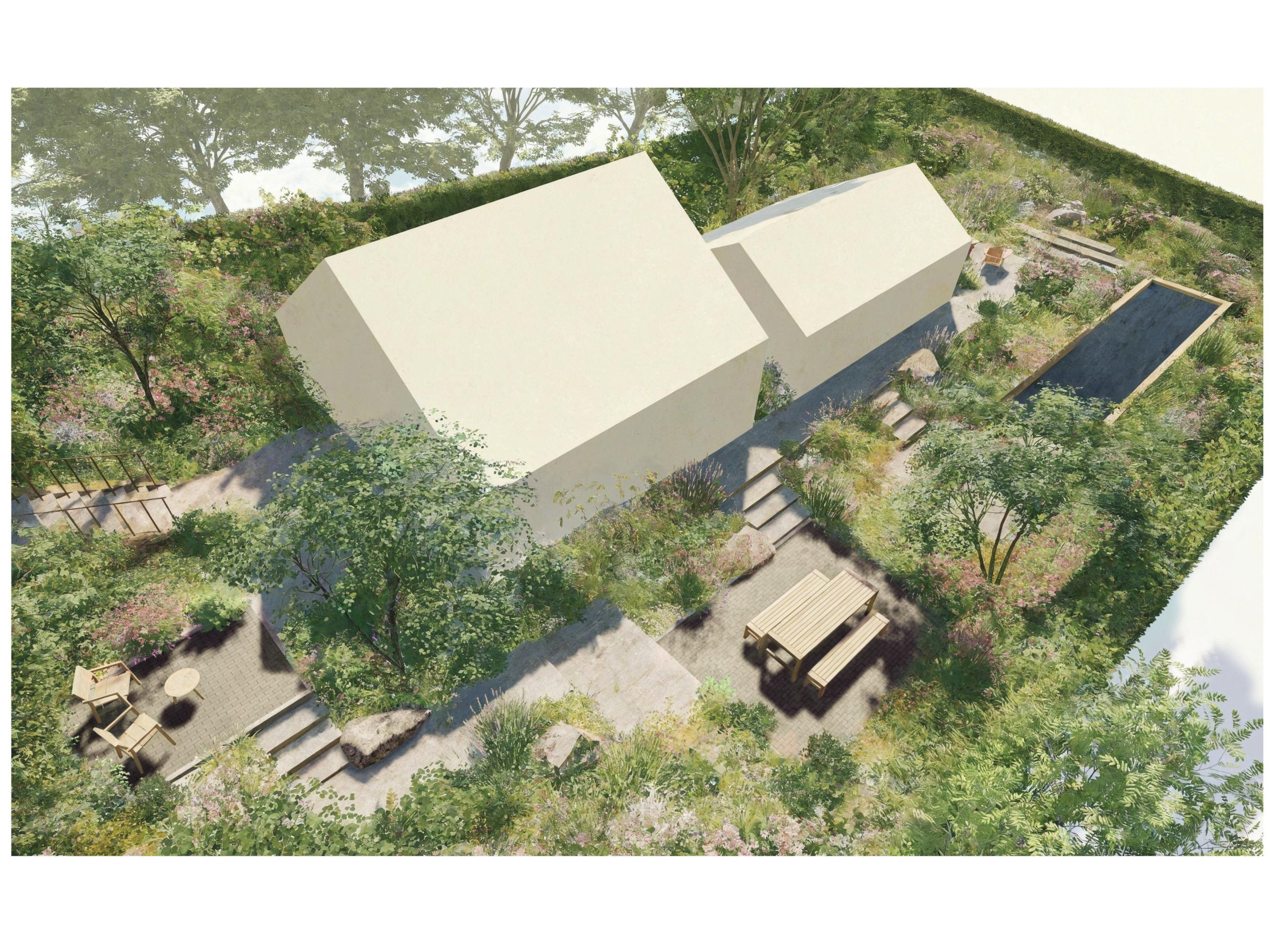 Garden design illustration