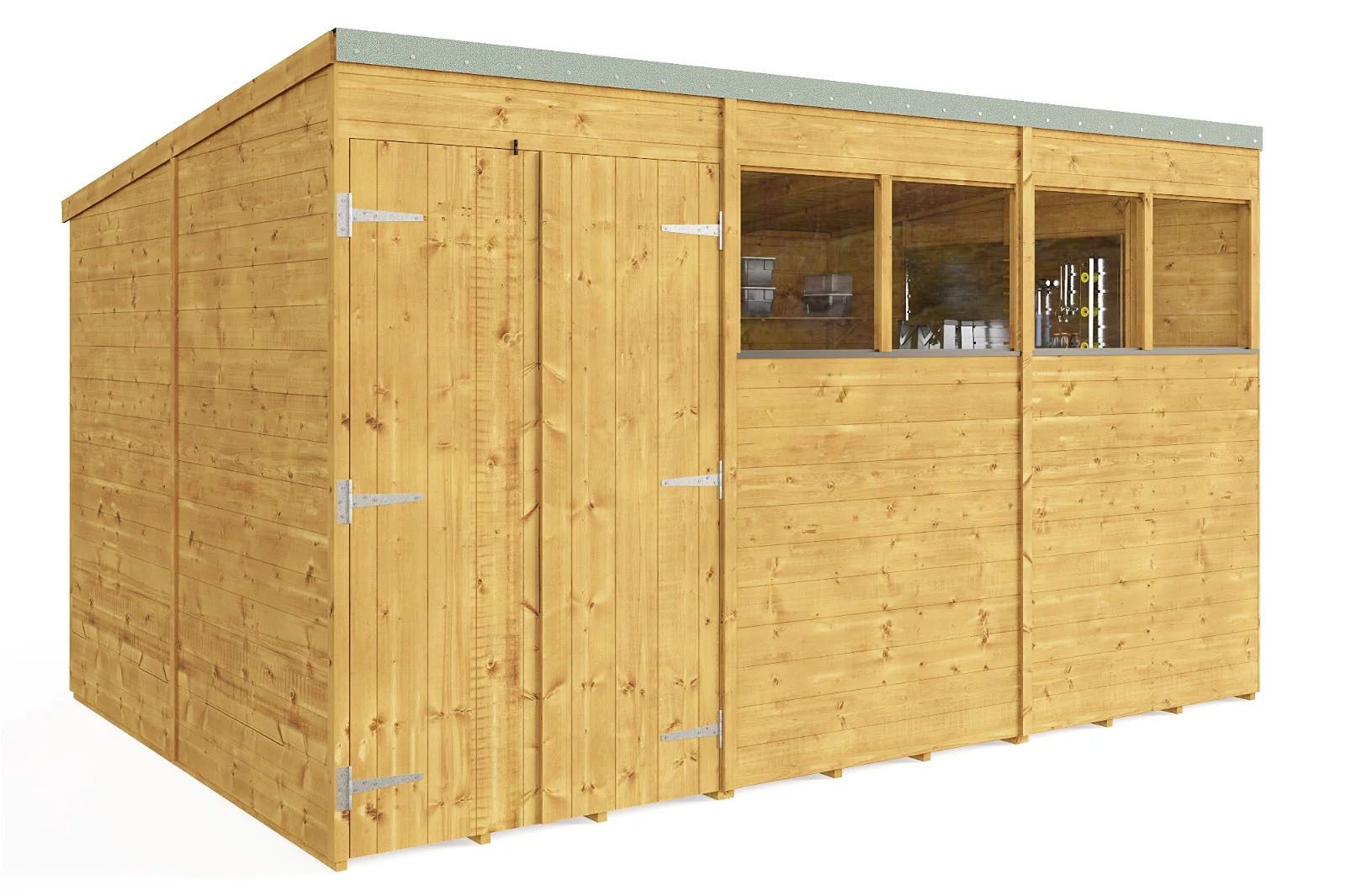 BillyOh Expert Tongue and Groove Pent Workshop on a white background