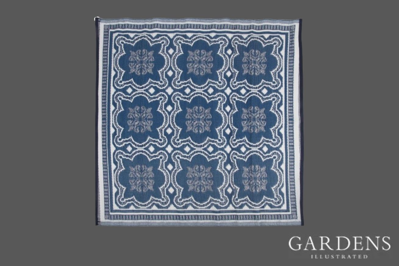 Mosaic Garden Carpet on a grey background