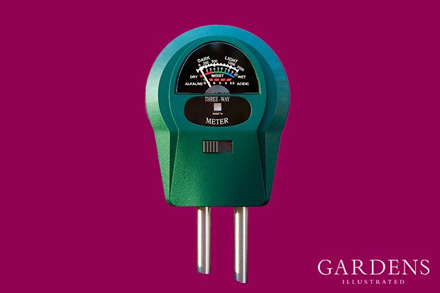 Soil Moisture Meter for Garden on a pink background