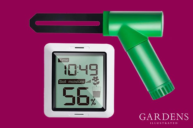Soil Moisture Sensor on a pink background