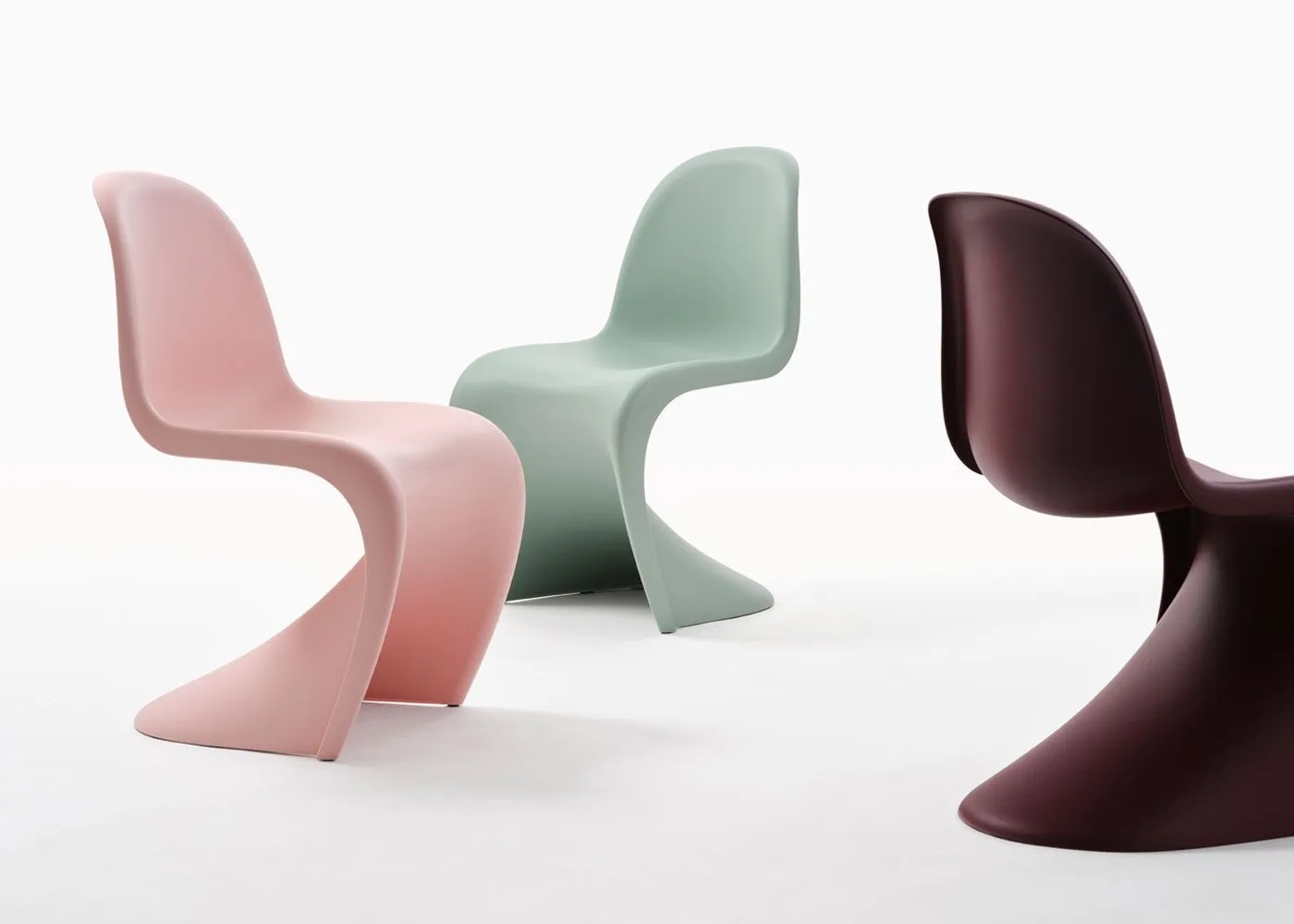 Vitra Panton chairs on a neutral background