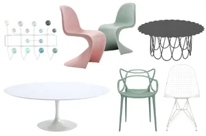 Heal's mid-century sale furniture items Heal's mid-century sale furniture items on a white background