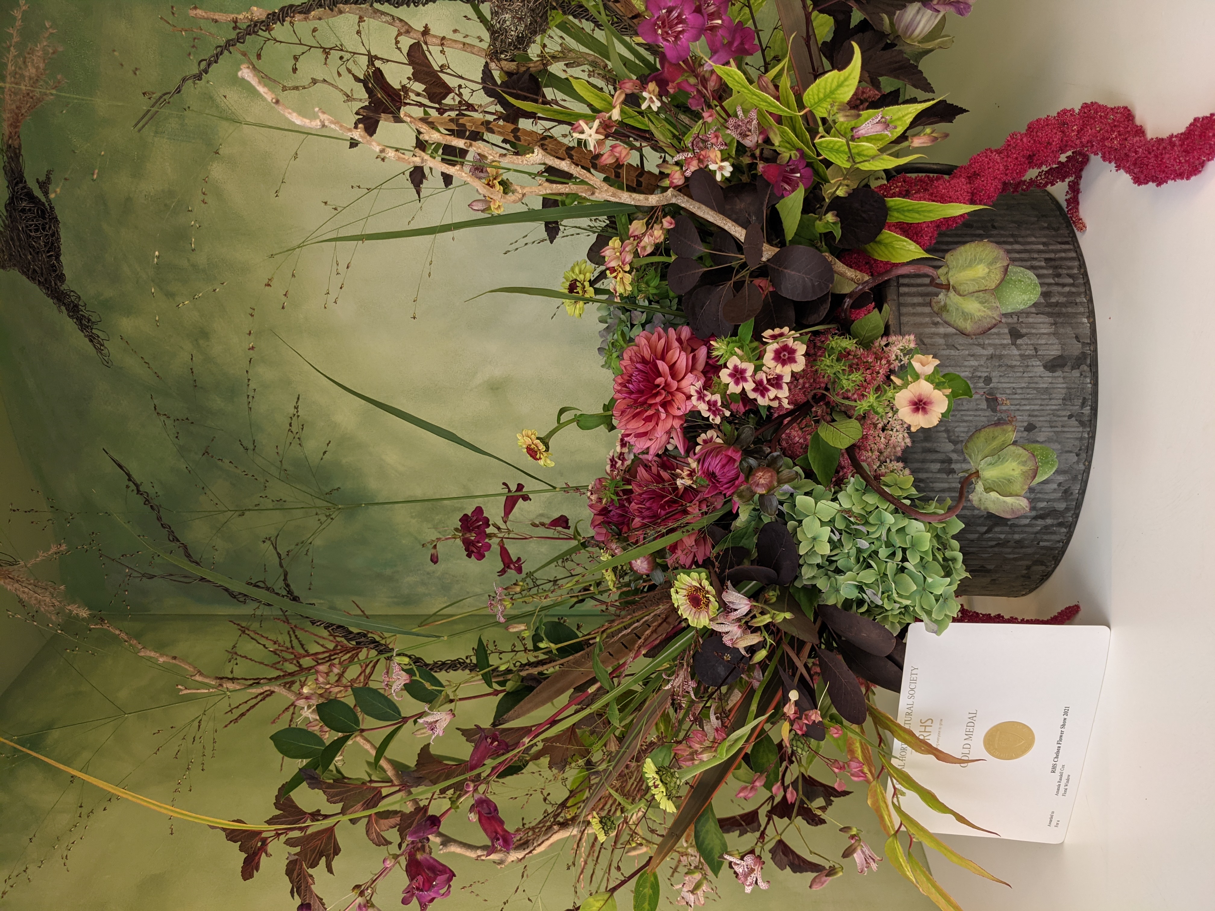 Floral window Amanda Randell Cox Hotel Endsleigh