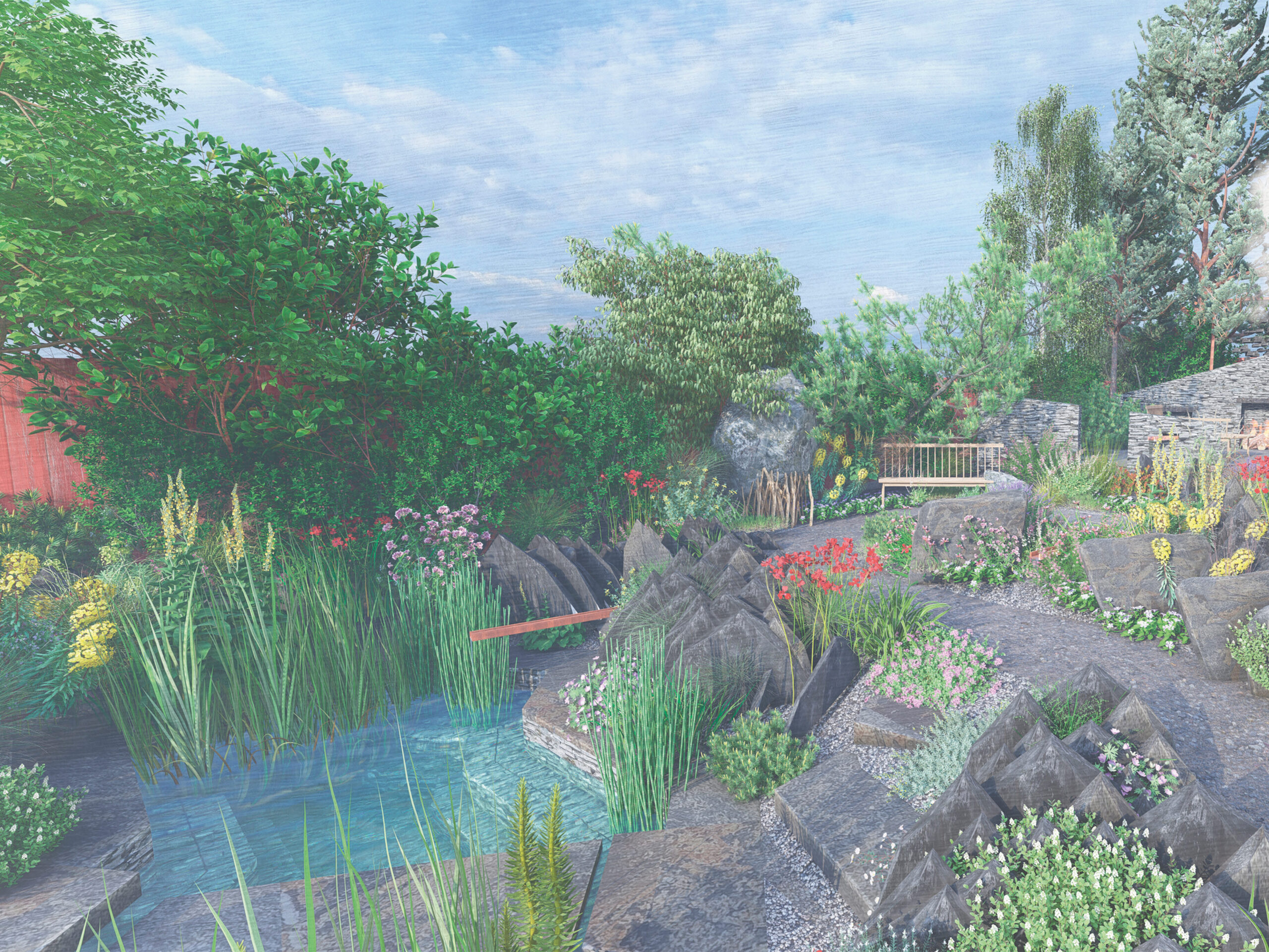 Matthew Childs garden for the Terrence Higgins Trust at Chelsea Flower Show 2024