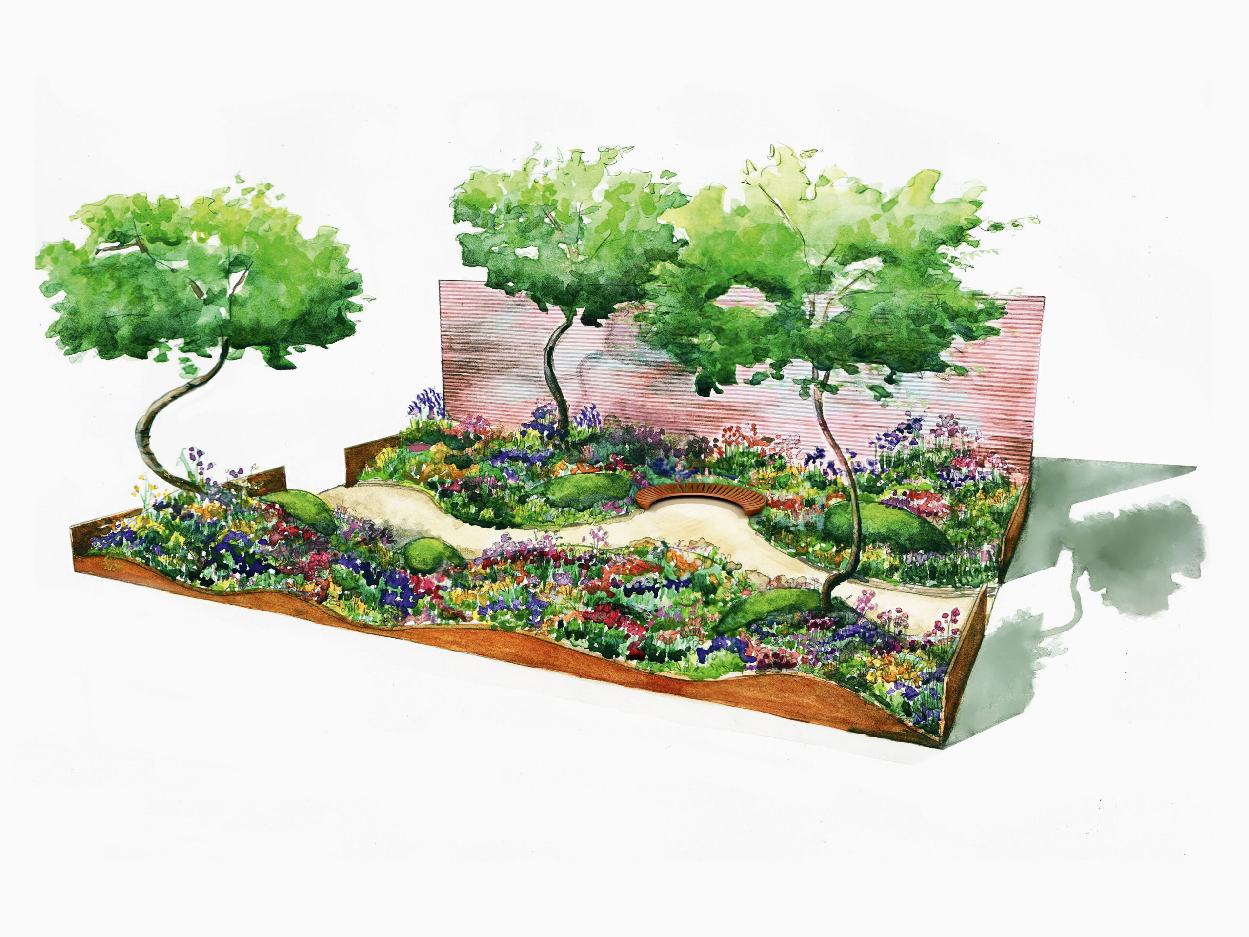 Illustration of a garden