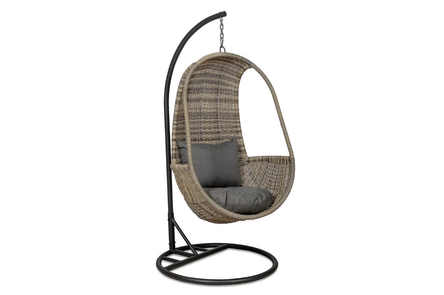 Wentworth Rattan Hanging Pod Chair on a white background