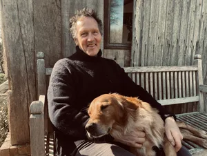 558440,TITLE:Gardeners' World 2026 Monty Don and his dog Ned in the garden at Longmeadow