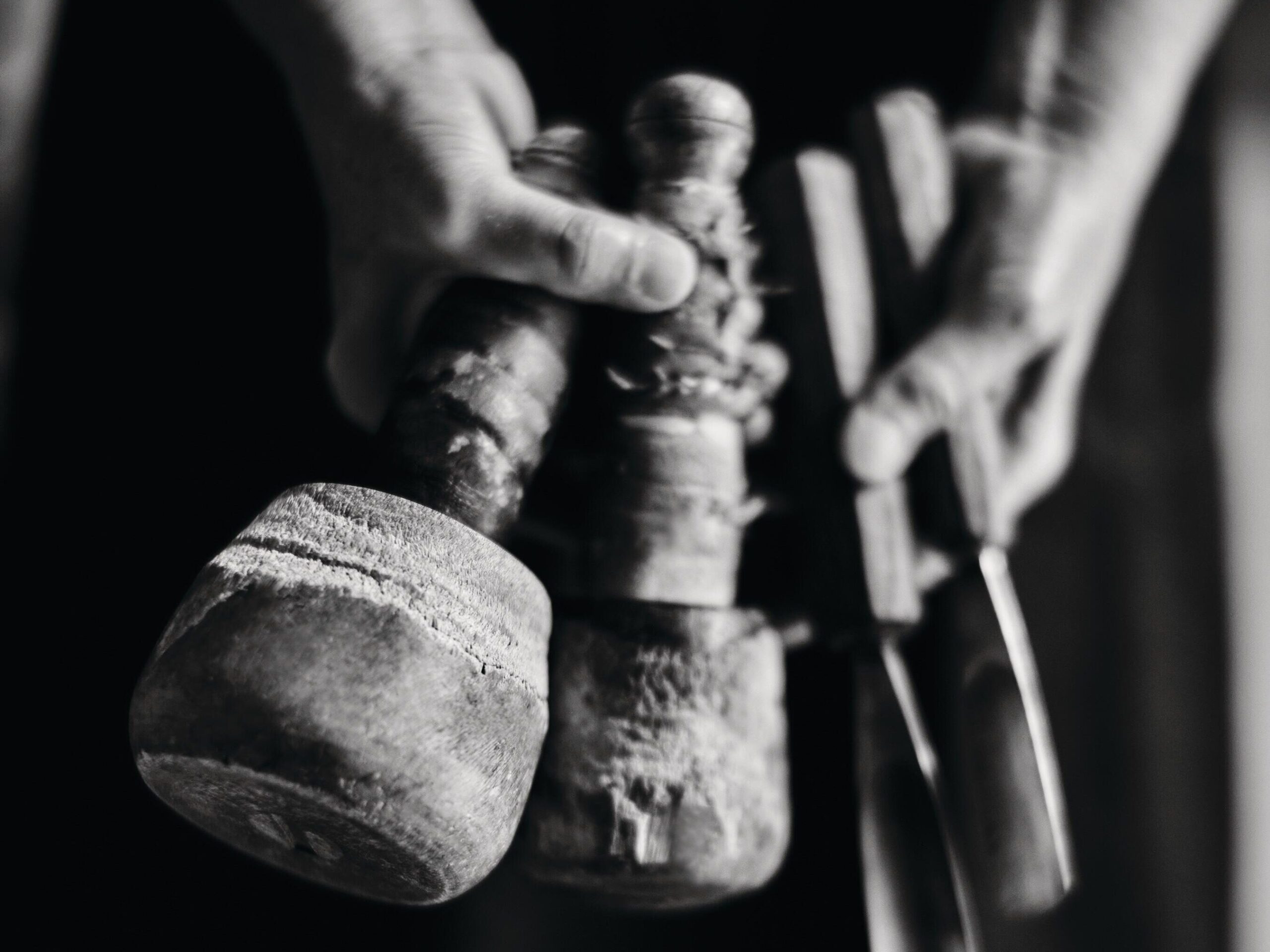 Tools being held