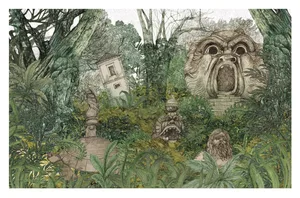 Lucille Clerc’s playful illustrations in Lost Gardens of the World capture the surreal nature of the Gardens of Bomarzo in Italy Lucille Clerc’s playful illustrations in Lost Gardens of the World capture the surreal nature of the Gardens of Bomarzo in Italy