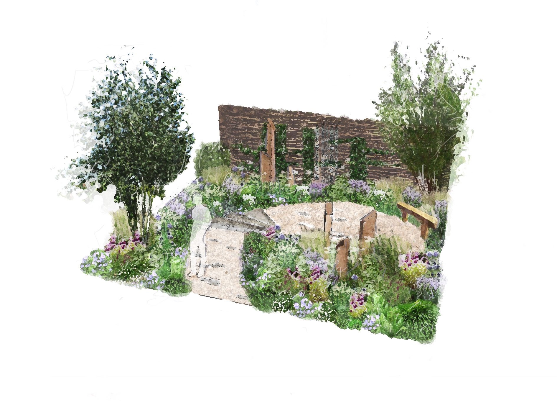 Hampton Court Palace Garden Festival 2024: The Making Sense Garden designed by Flora Scouarnec and Victoria Pease-Cox in the Get Started Garden category