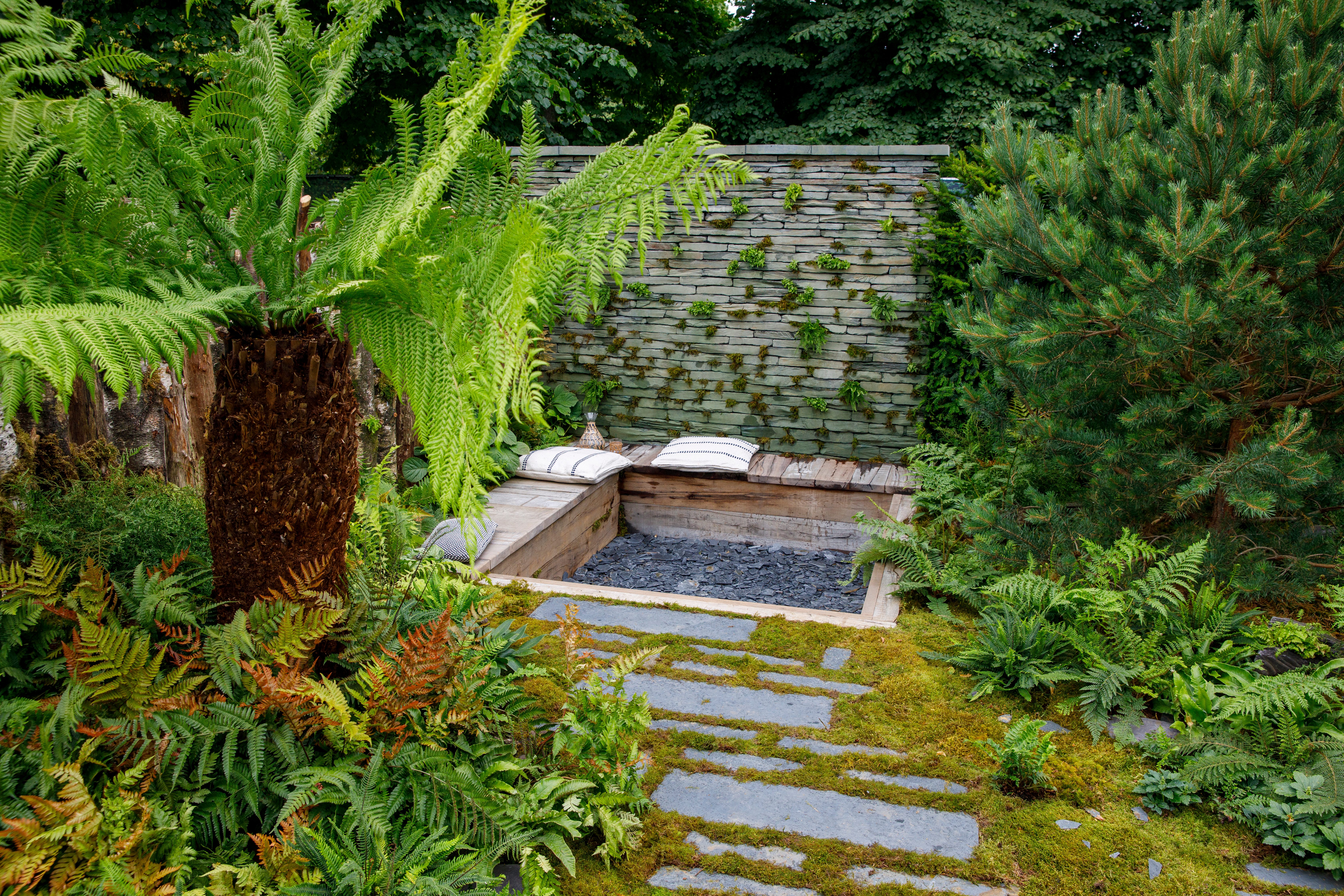 Moss Magic Garden, designed by Bea Tann at RHS Hampton Court Palace Garden Festival 2024