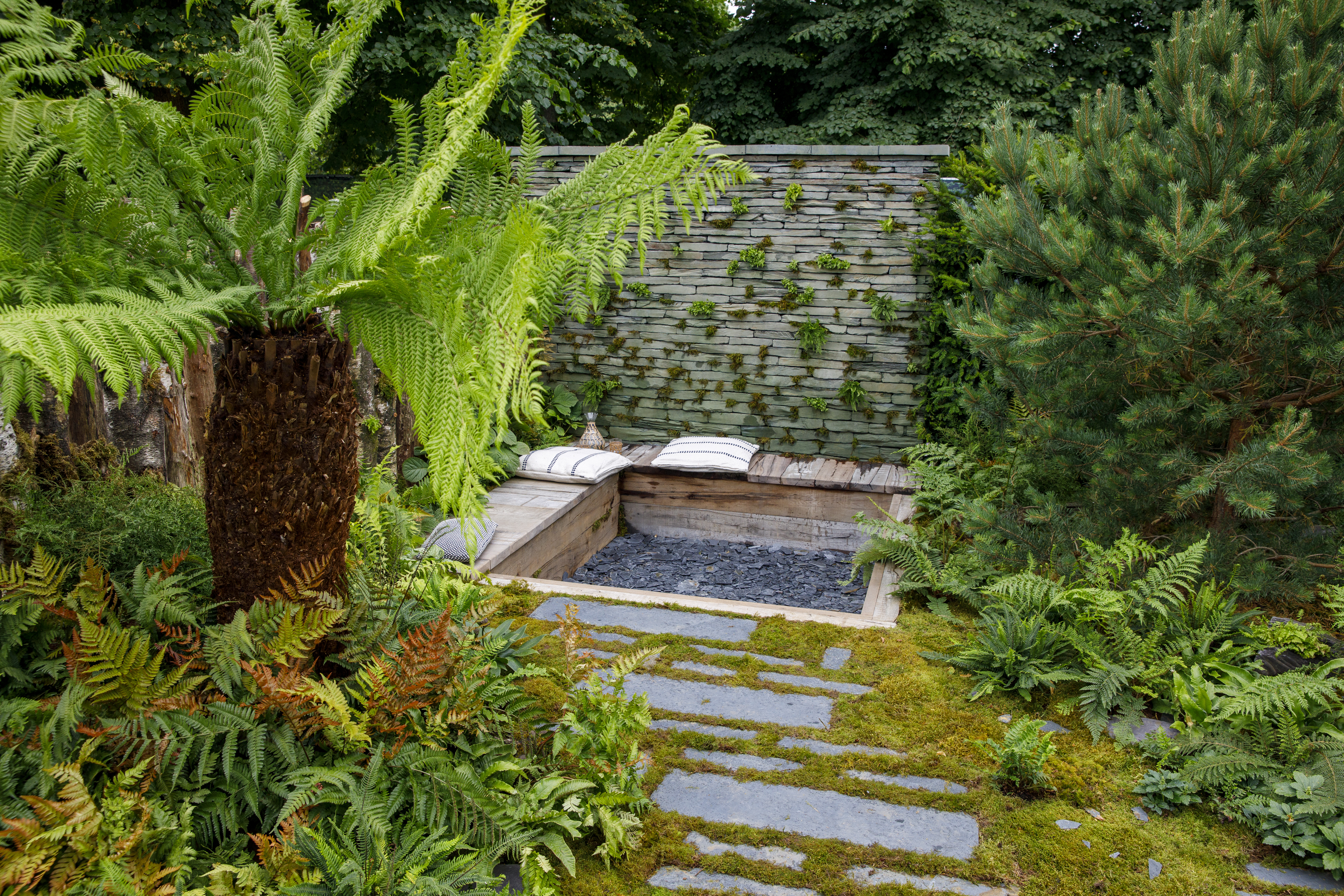 Moss Magic Garden, designed by Bea Tann at RHS Hampton Court Palace Garden Festival 2024
