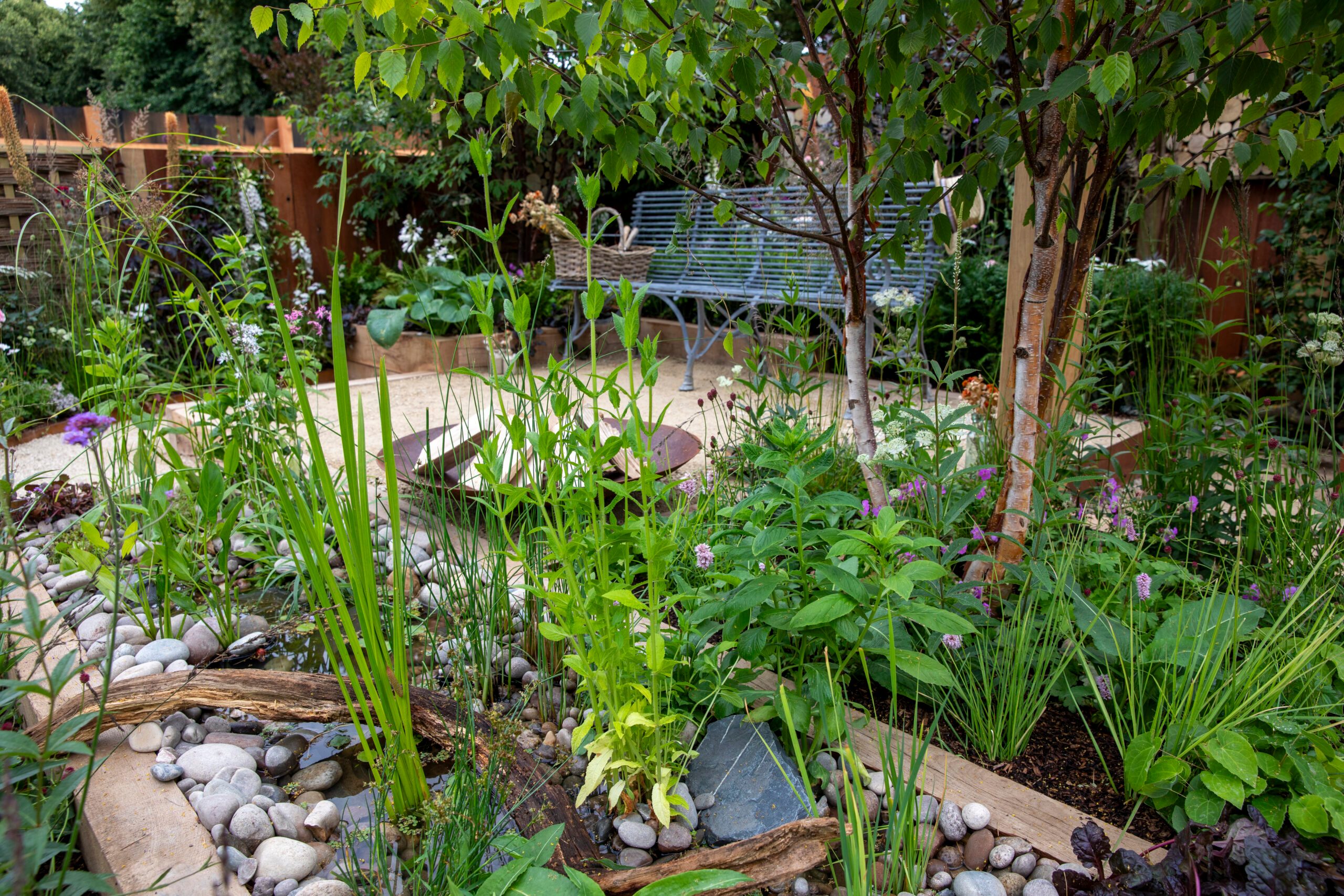 A Four Season Sanctuary, designed by Tim Jennings. Get Started Garden at RHS Hampton Court Palace Garden Festival 2024
