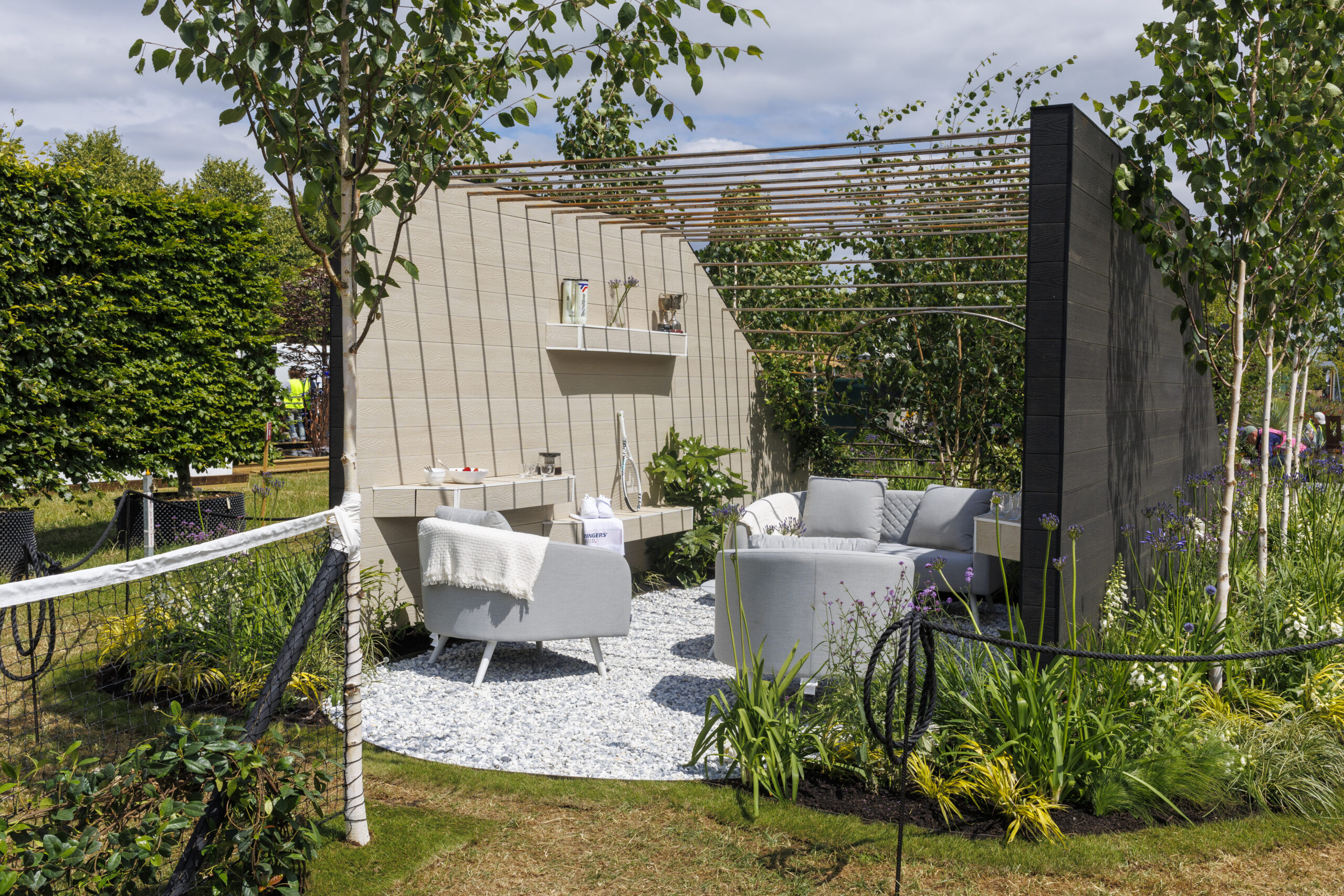 Bond Landscape Design: Match Point, designed by Oliver Bond at RHS Hampton Court Palace Garden Festival 2024
