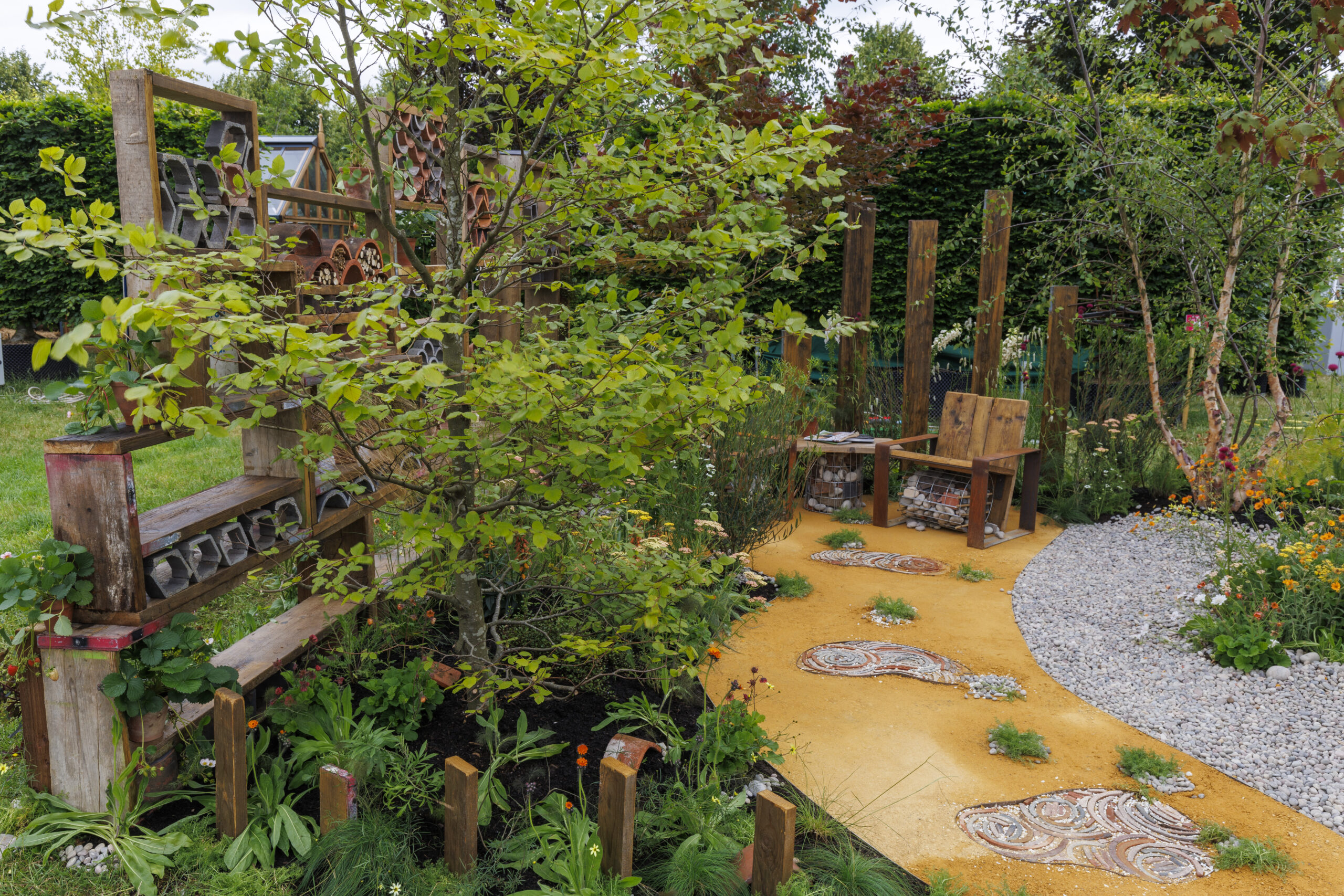 Lancaster’s Garden of Renewal, Nature’s Embrace, designed by Giada Francois at RHS Hampton Court Palace Garden Festival 2024