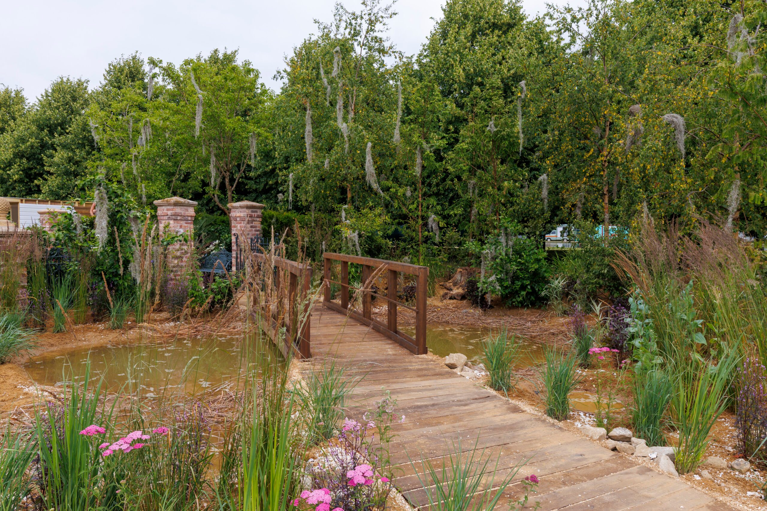 The Explore Charleston Garden. Designed by Sadie May Stowell at RHS Hampton Court Palace Garden Festival 2024