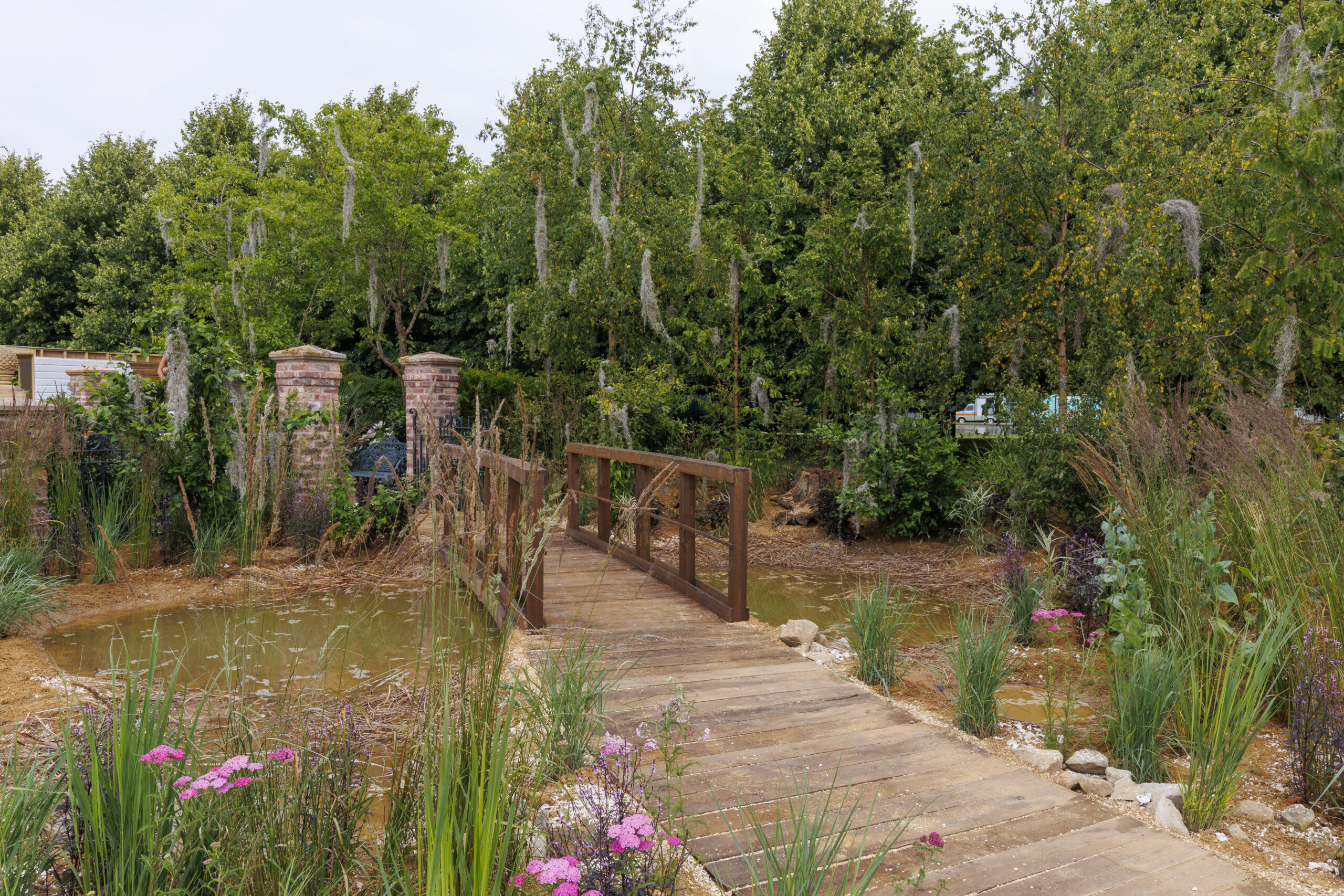The Explore Charleston Garden. Designed by Sadie May Stowell at RHS Hampton Court Palace Garden Festival 2024