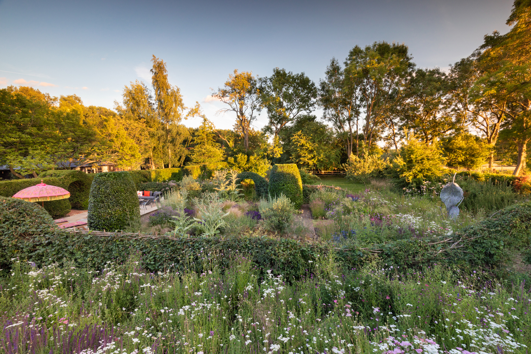 The yew hedge in Sue Townsend's design