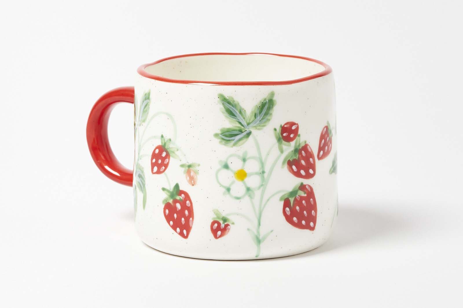 Oliver Bonas Strawberry Garden Ceramic Mug