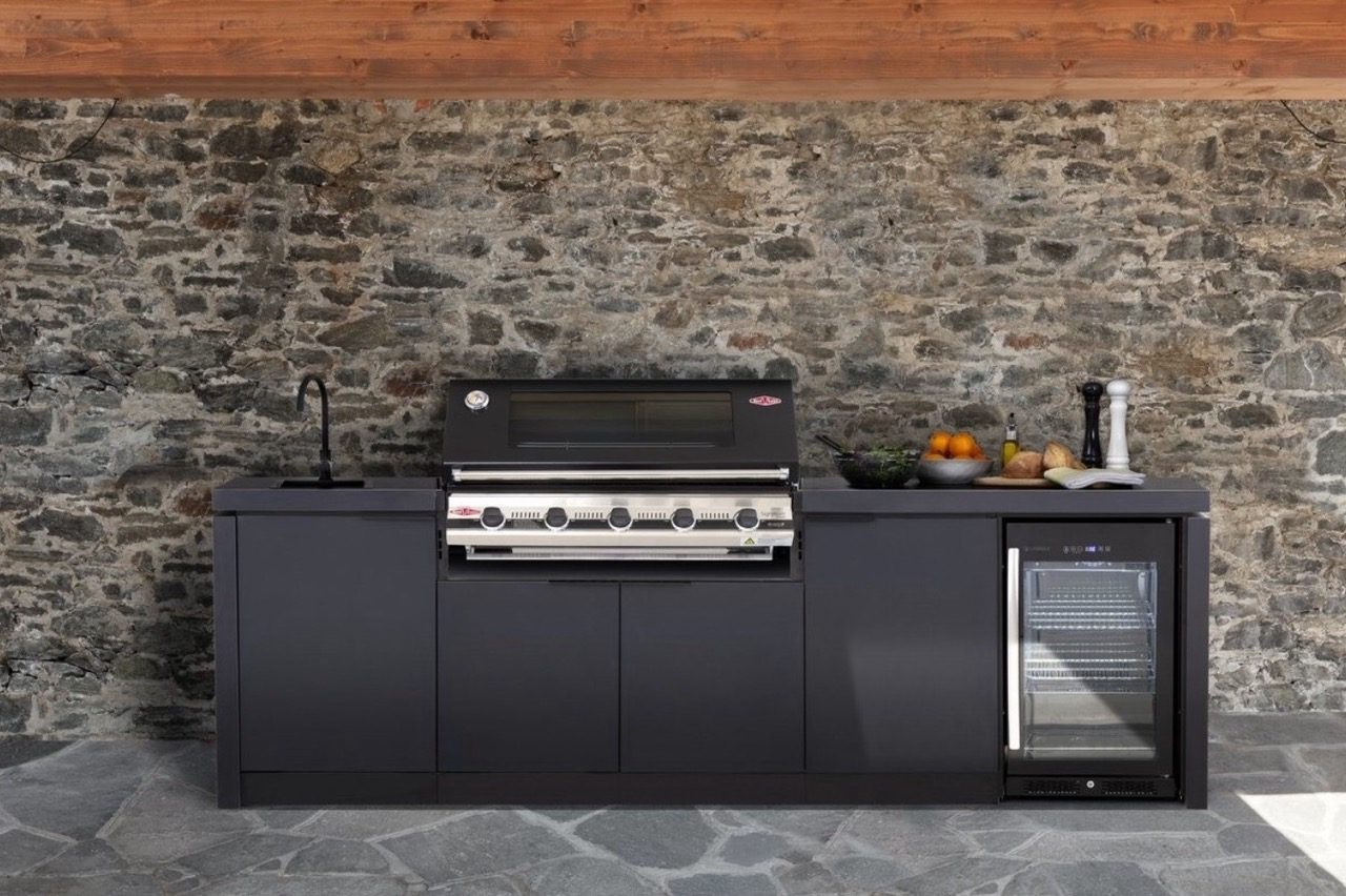 BeefEater Signature 3000E Cabinex Outdoor Kitchen - Built in 4 Burner BBQ with Fridge & Sink