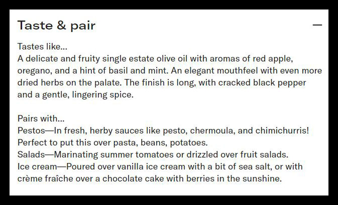 Citizens of Soil tasting and pairing notes