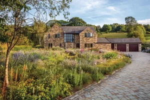 Steven Medley's garden in West Yorkshire Sporobolus A house with a meadow garden
