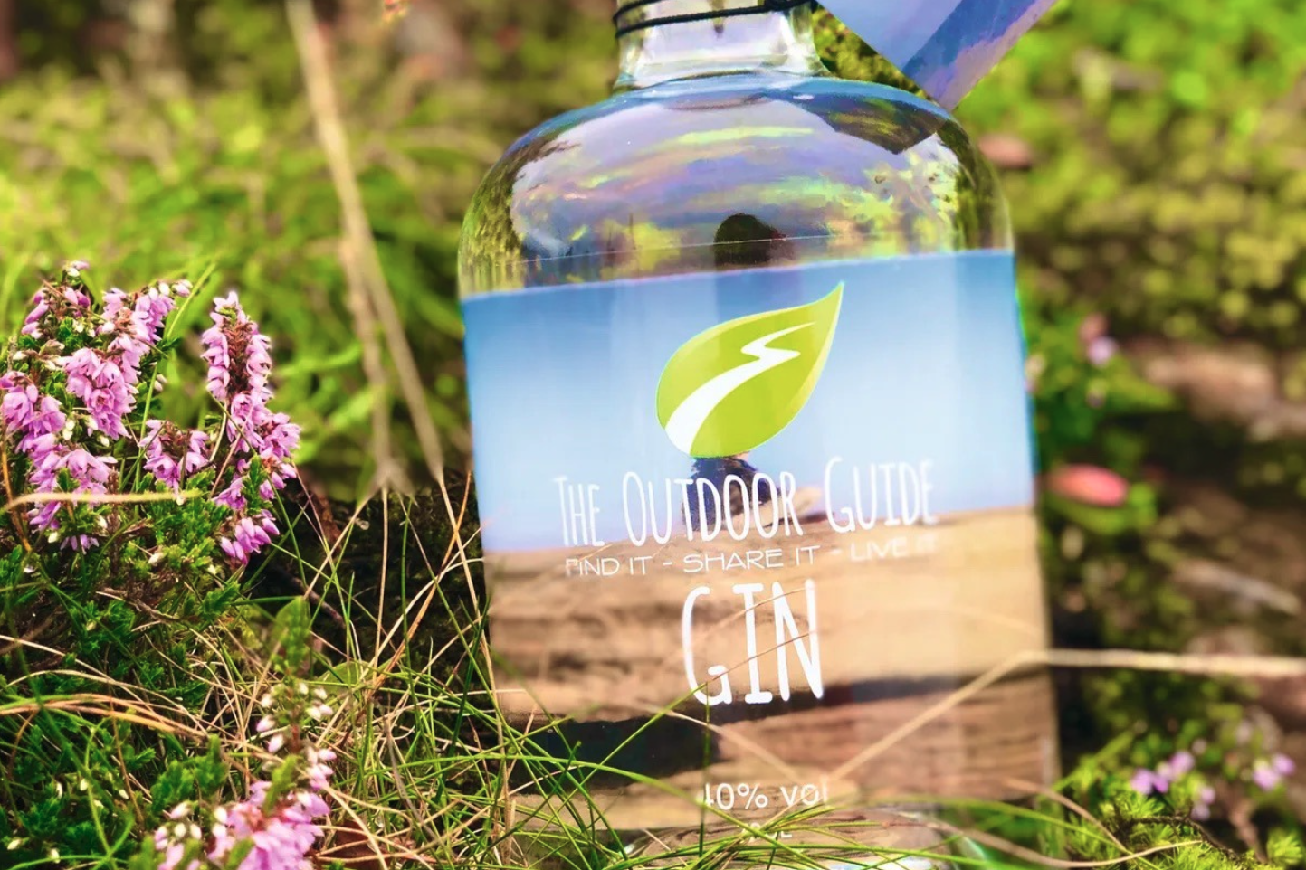 The Outdoor Guide Gin on the ground