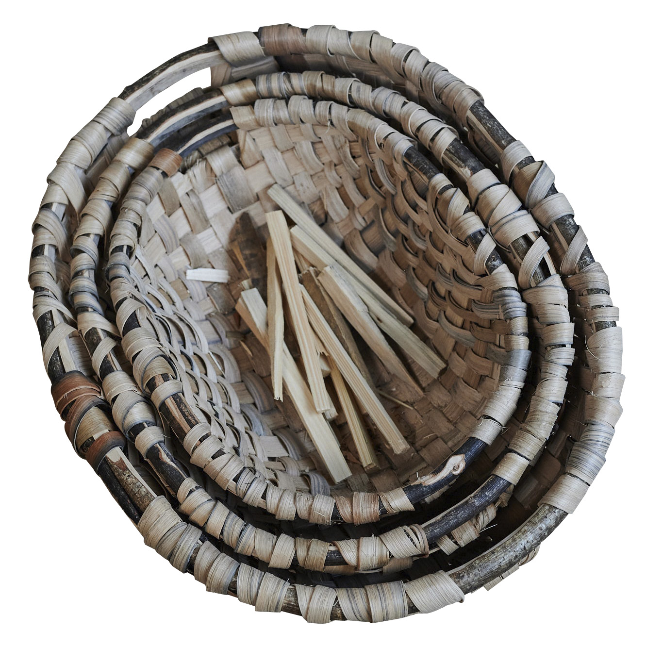 Oak Swill Baskets, small £130, medium £160, Freight - the perfect gift for a gardener